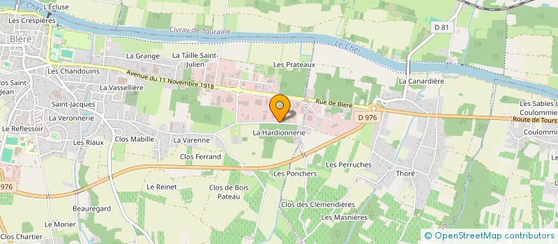 localisation de l'entreprise TOURAINE MATERIAUX à BLERE