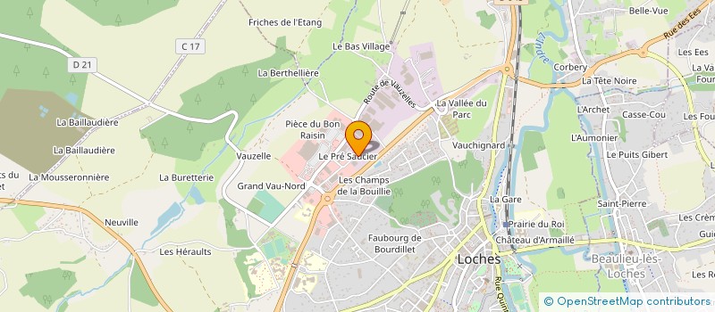 localisation de l'entreprise TOURAINE RADIATEURS à LOCHES