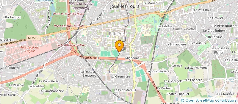 localisation de l'entreprise TOURAINE RESEAU  GERMIGNAC