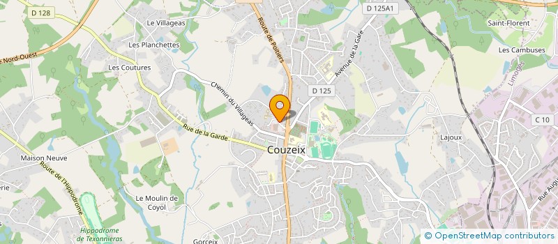 localisation de l'entreprise TOURAUD XAVIER à COUZEIX
