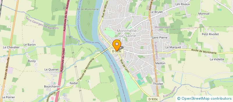 localisation de l'entreprise TOURBILLON DES SAVEURS à MONTMERLE-SUR-SAONE