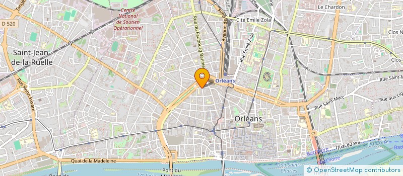 localisation de l'entreprise TOURDATA à ORLEANS