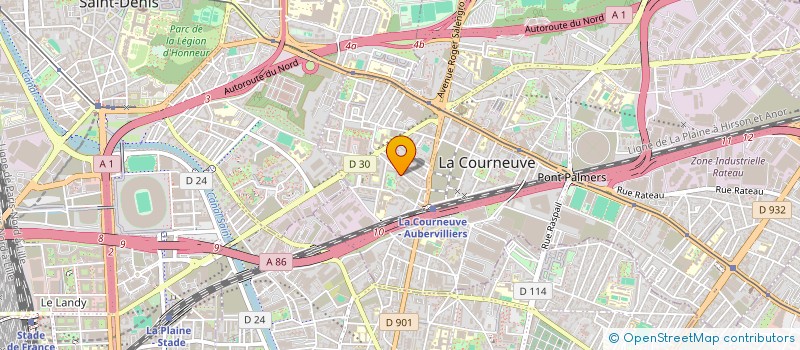 localisation de l'entreprise TOURE VON EBEN à LA COURNEUVE