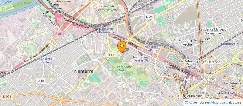 localisation de l'entreprise TOURISME AVIATION INVESTISSEMENT  NANTERRE