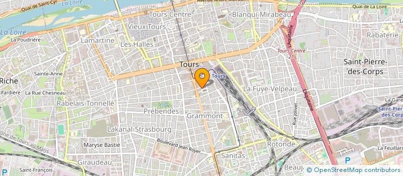 localisation de l'entreprise TOURISME ET CULTURE D'INDRE ET LOIRE - ASSOCIATION DES PERSONNELS DES GROUPES LA POSTE ET ORANGE à TOURS