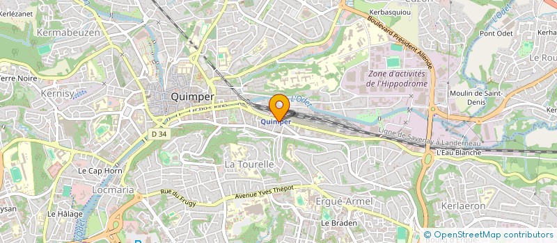 localisation de l'entreprise TOURISME GITE VOYAGE à QUIMPER