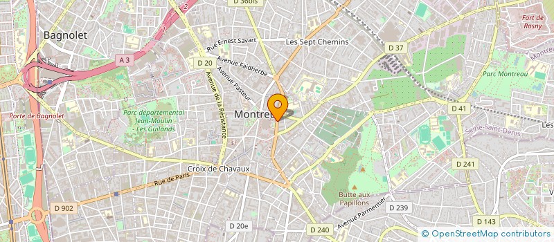 localisation de l'entreprise TOURISME ORGANISATION PRODUCTION à MONTREUIL