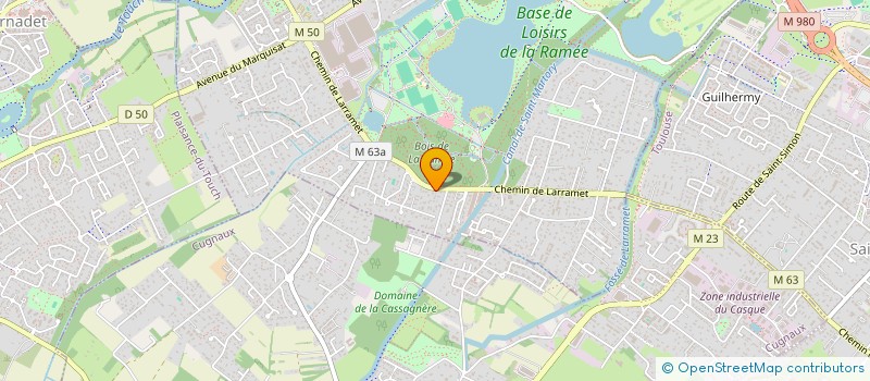 localisation de l'entreprise TOURNEFUET - ASSOCIATION DE L'EQUIPE DE RUGBY SENIOR DE TOURNEDRUNE  TOURNEFEUILLE