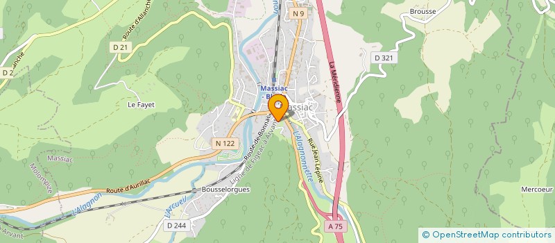 localisation de l'entreprise TOURNEMIRE IMMOBILIER à MASSIAC