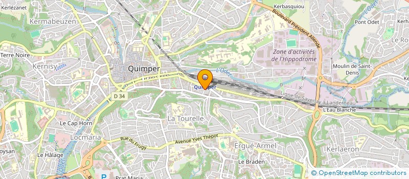 localisation de l'entreprise TOURNESOL  QUIMPER