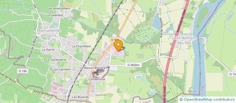 localisation de l'entreprise TOURNIER BATIMENT à ROMANECHE-THORINS