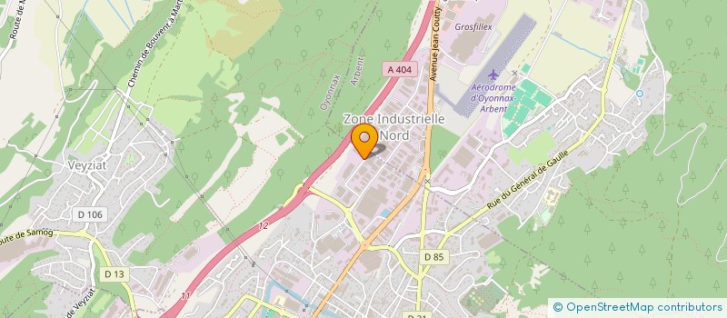 localisation de l'entreprise TOURNIER-BILLON SARL  OYONNAX