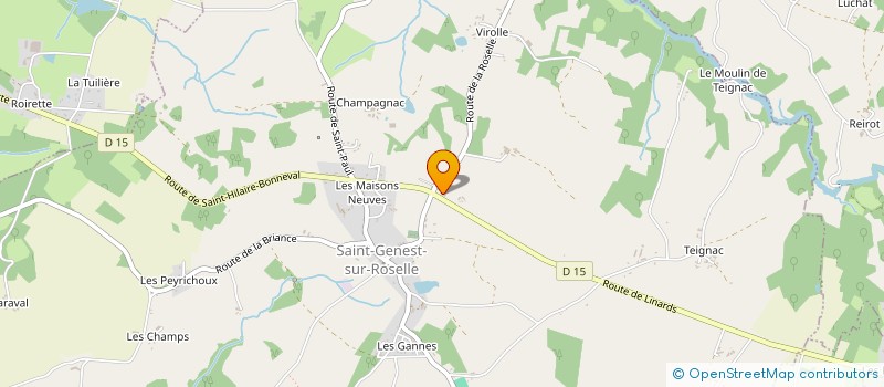 localisation de l'entreprise TOURNIEROUX à SAINT-GENEST-SUR-ROSELLE