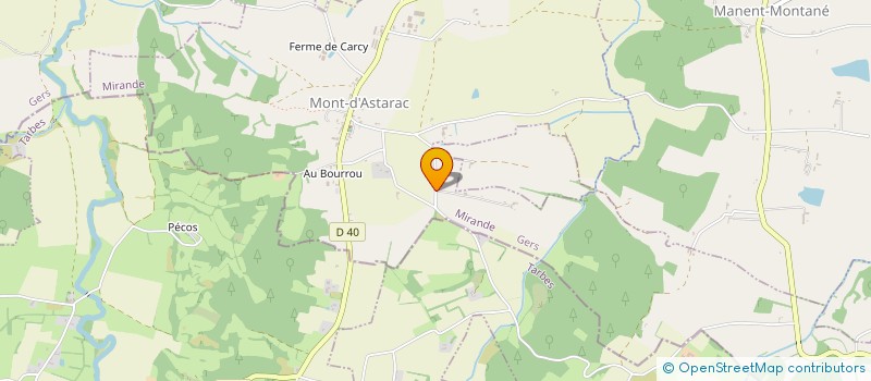 localisation de l'entreprise TOURRET  MONT D'ASTARAC