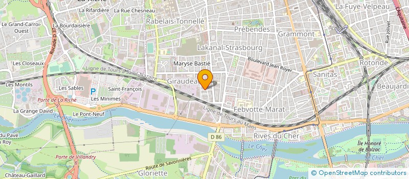 localisation de l'entreprise TOURS CERAM à TOURS