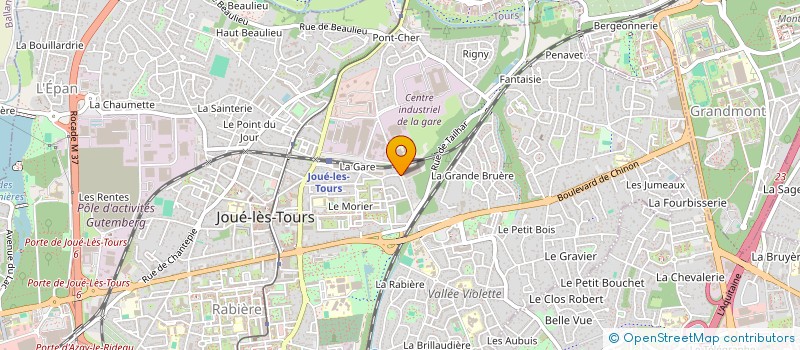 localisation de l'entreprise TOURS COUTURE à JOUE-LES-TOURS