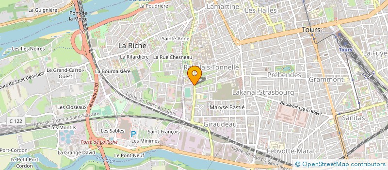 localisation de l'entreprise TOURS ETUDIANTS CLUB à TOURS