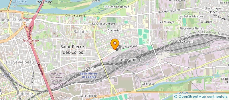 localisation de l'entreprise TOURS EXPRESS TRANSPORT  SAINT-PIERRE-DES-CORPS