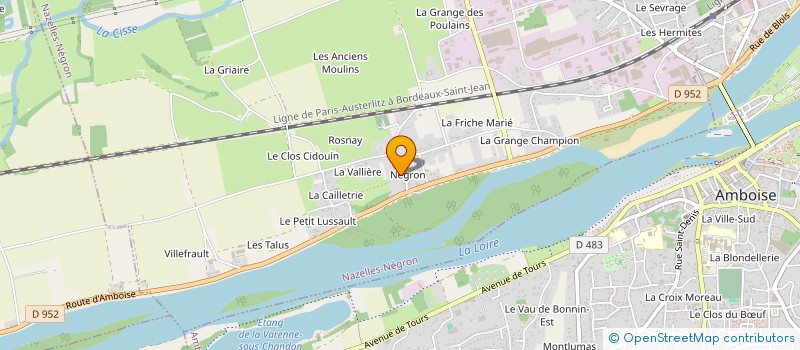 localisation de l'entreprise TOURS'N'DISTRI à NAZELLES-NEGRON