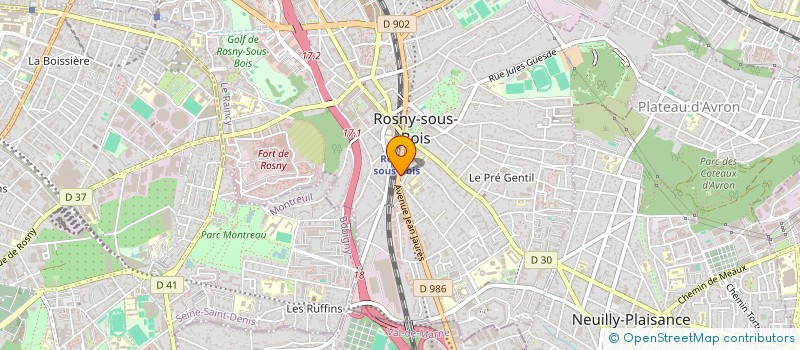 localisation de l'entreprise TOUS A LA FIBRE / ASSOCIATION FRANCAISE POUR LE DEPLOIEMENT DE LA FIBRE à ROSNY-SOUS-BOIS