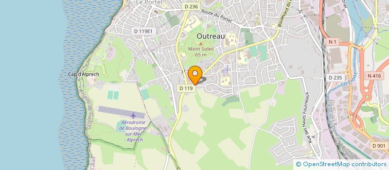 localisation de l'entreprise TOUS EN FAIT DU NORD PAS DE CALAIS  OUTREAU