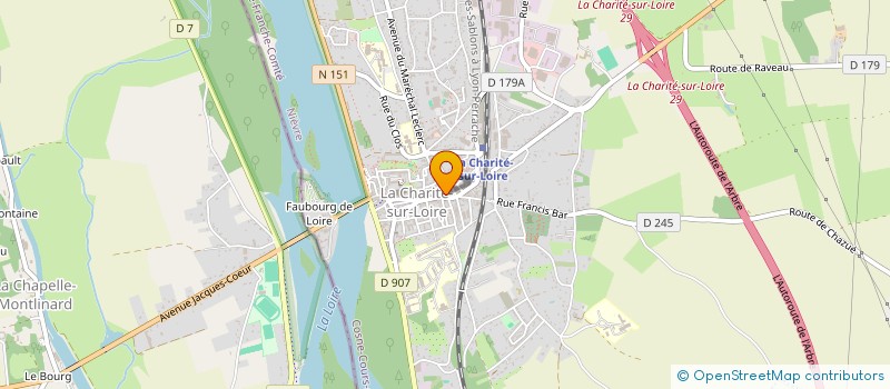 localisation de l'entreprise TOUS EN RYTHME à LA CHARITE-SUR-LOIRE