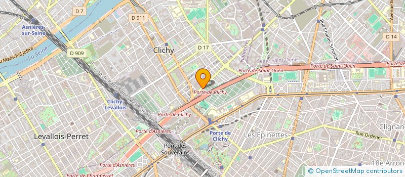 localisation de l'entreprise TOUS LES ROULEMENTS à CLICHY