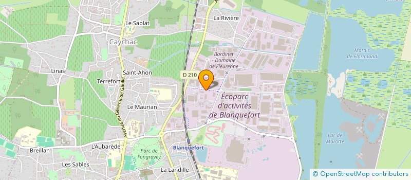 localisation de l'entreprise TOUS PNEUS à BLANQUEFORT