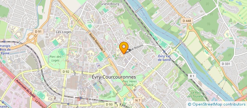 localisation de l'entreprise TOUS POUR UN à EVRY-COURCOURONNES