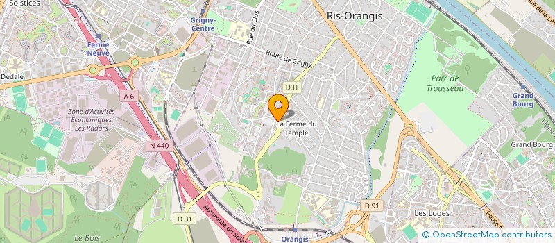 localisation de l'entreprise TOUS POUR UN  RIS-ORANGIS