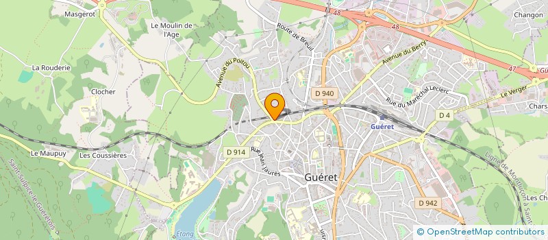 localisation de l'entreprise TOUS REUNIE à GUERET