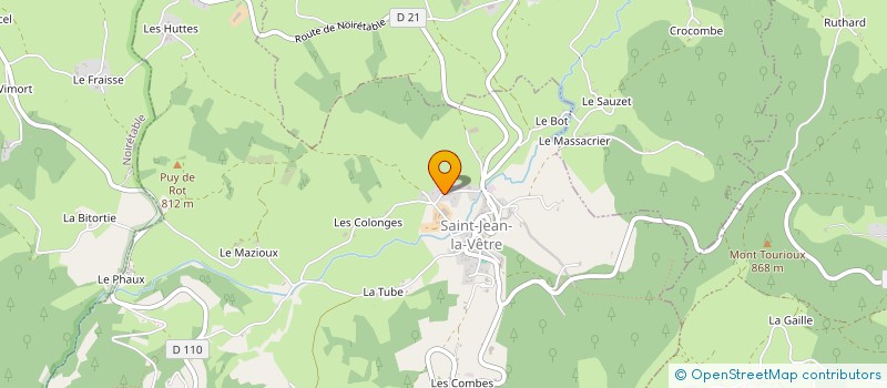 localisation de l'entreprise TOUS TRAVAUX à SAINT-JEAN-LA-VETRE