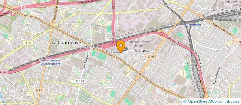 localisation de l'entreprise TOUS TRAVAUX à LA COURNEUVE
