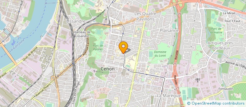 localisation de l'entreprise TOUS TRAVAUX CONSTRUCTION à CENON