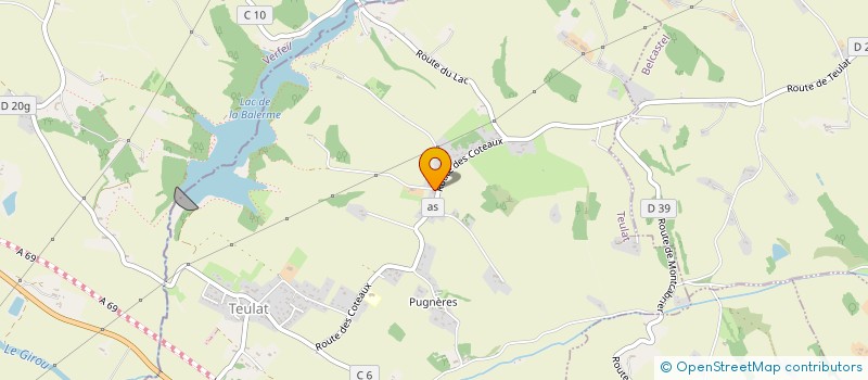 localisation de l'entreprise TOUS TRAVAUX DE MACONNERIE  TEULAT