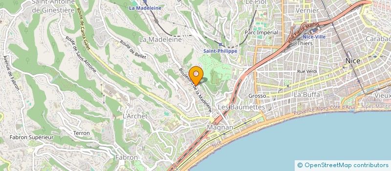 localisation de l'entreprise TOUS TRAVAUX DU BATIMENT à NICE