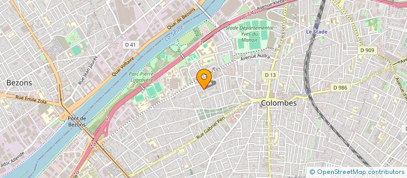 localisation de l'entreprise TOUS TRAVAUX DU BATIMENT  COLOMBES