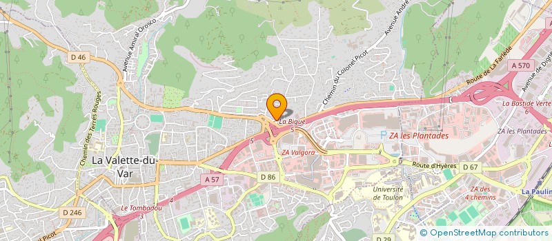 localisation de l'entreprise TOUS TRAVAUX PISCINES  LA VALETTE-DU-VAR