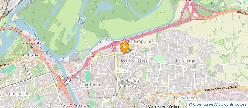 localisation de l'entreprise TOUS TRAVAUX PLATRERIE PEINTURE  VAULX-EN-VELIN