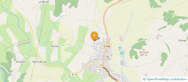 localisation de l'entreprise TOUS TRAVAUX PUBLICS - JOEL SOULIER  SAINT-PAULIEN