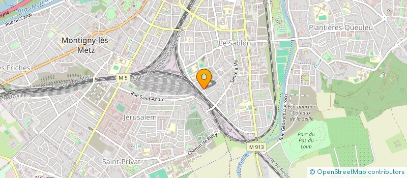 localisation de l'entreprise TOUS TRAVAUX TOITURE  METZ