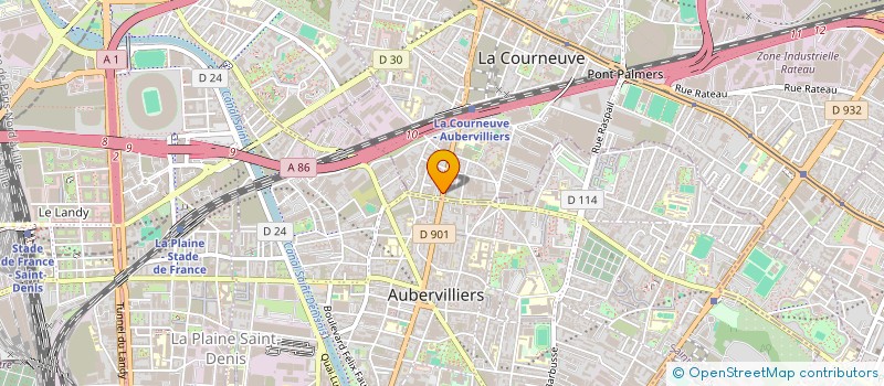 localisation de l'entreprise TOUSASSURES COM à LA COURNEUVE