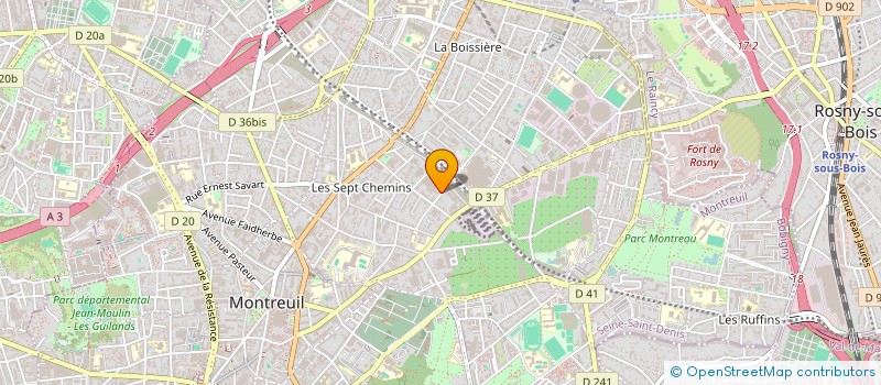 localisation de l'entreprise TOUT A L'OURS  MONTREUIL