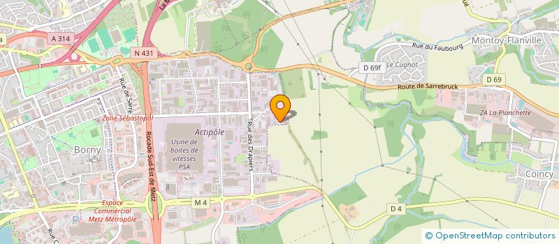 localisation de l'entreprise TOUT AGENCEMENT GENERAL  METZ