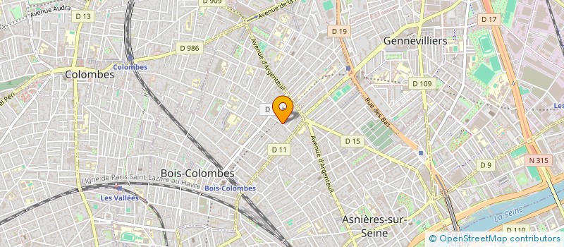 localisation de l'entreprise TOUT CA C'EST POUR LA DANSE à BOIS-COLOMBES