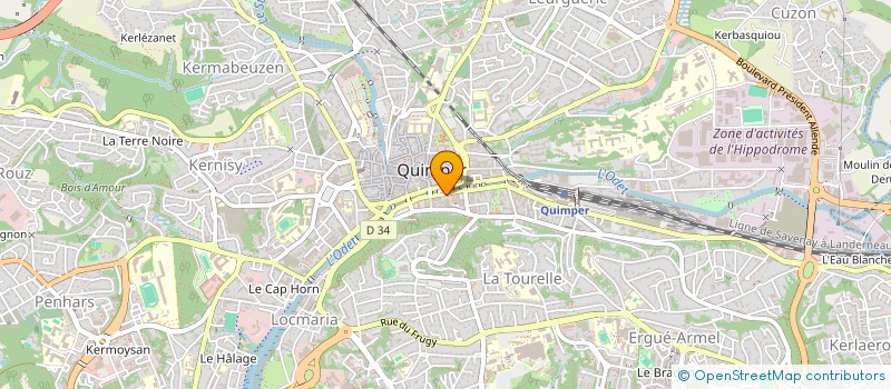 localisation de l'entreprise TOUT COMMENCE EN FINISTERE - AGENCE D'ATTRACTIVITE DU DEPARTEMENT DU FINISTERE à QUIMPER