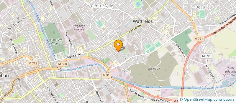 localisation de l'entreprise TOUT CONFORT TOITURE à WATTRELOS