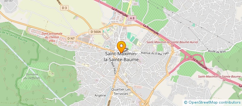 localisation de l'entreprise TOUT COULEUR à SAINT-MAXIMIN-LA-SAINTE-BAUME
