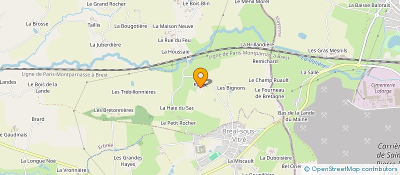 localisation de l'entreprise TOUT D OCCASION  ERBREE