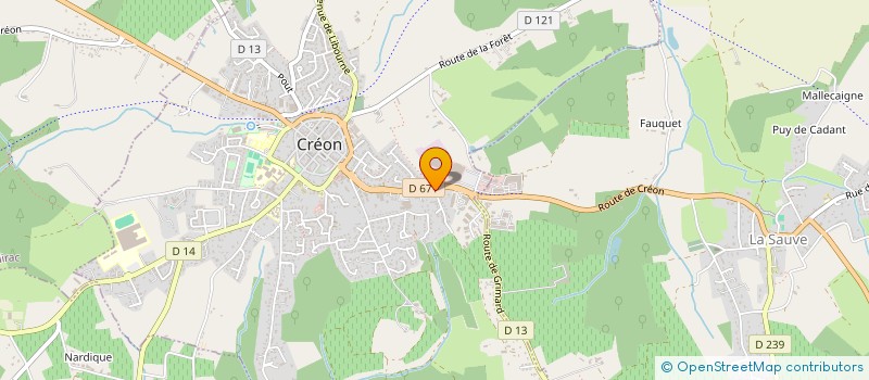 localisation de l'entreprise TOUT DE BOIS VETU  CREON